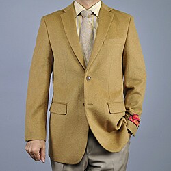 Mantoni Men's Camel Wool/ Cashmere 2-button Jacket