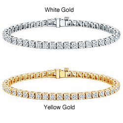 14k Gold 2 1/3ct TDW Diamond 8-inch Tennis Bracelet (I-J, I2)