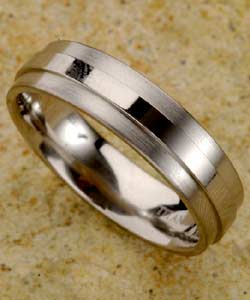 Men's Titanium  Raised Center Band (7 mm)