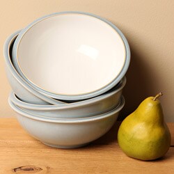 Denby 'Blue Jetty' Cornflower/ White Bowls (Set of 4)