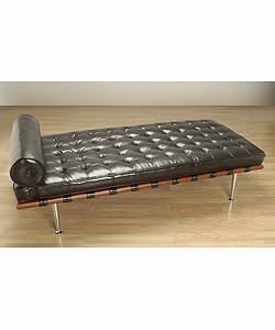 Hollywood Black Leather Daybed