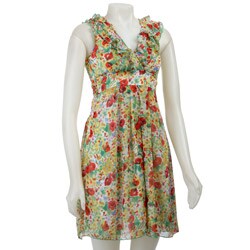 FINAL SALE Teeze Me Junior's Floral Chiffon Dress
