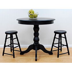 Village Tavern Antique Black Bar Table