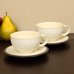 Denby Energy White 8-piece Teacup and Saucer Set