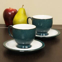 Denby Greenwich 8-piece Teacup and Saucer Set