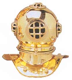 US Navy Mark V 8-inch Brass Diving Helmet Replica
