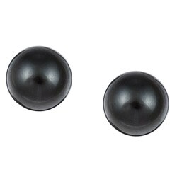 14k Gold Black Tahitian Cultured Pearl Earrings (9-9.5 mm)