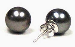 14k Black Tahitian Cultured Pearl Earrings (9-9.5 mm) (Case of 3)