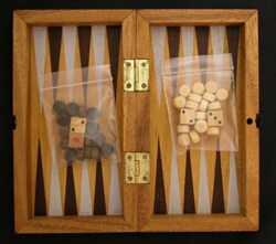 Handcrafted Backgammon and Checkers Set