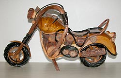 Handcrafted Teak Wood Motorcycle