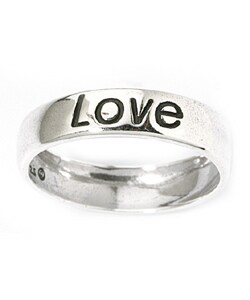 Sterling Silver 'Love' Ring
