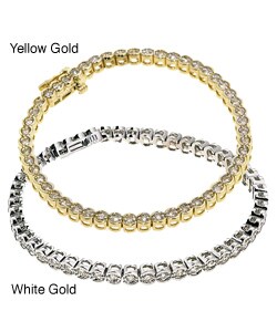 14k White Gold 2ct TDW Diamond Tennis Bracelet (K, SI)