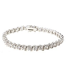 Sterling Essentials Sterling Silver 7-inch Cubic Zirconia Tennis Bracelet