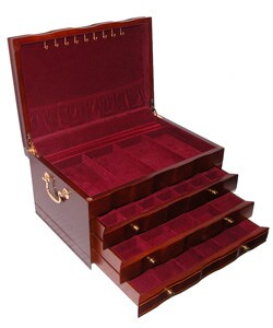 Cherry-finish Jewelry Box