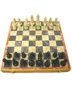 Case of 2 Soapstone Chess Sets (India)