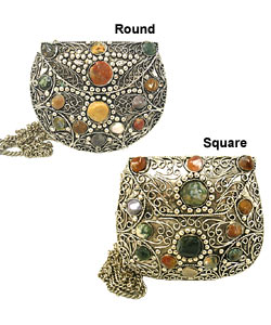 Agate Inlaid Handbag (Case of 2) (India)