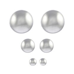 Sterling Silver Ball Stud Earrings (Set of 3)
