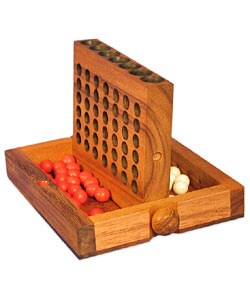 Wood Connect Four Travel Size Game