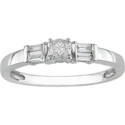 14k Gold 1/4ct TDW Round Diamond 3-stone Ring (G-H/ I1-I2)