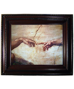The Creation of Adam (Detail) Framed Canvas