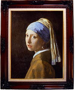 Vermeer - Girl with a Pearl Earring Framed Canvas