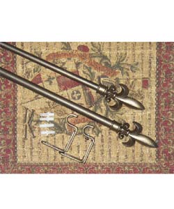 Fleur De Lis 48- to 84-inch Adjustable Tapestry Rod