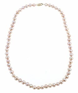 14k Cultured Pink Freshwater Pearl Strand (6.5-7 mm ) (Set of 3)