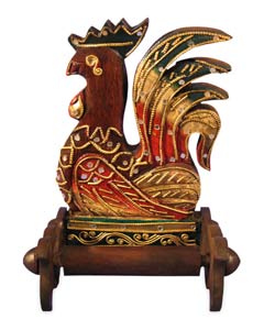 Handcarved Wooden Tissue Paper Holder