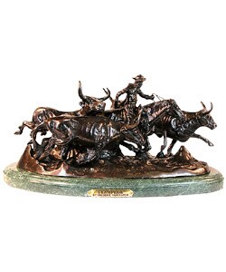 Stampede Bronze Remington Statue