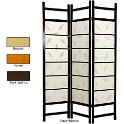 Wood and Rice Paper Botanic Shoji Screen (China)