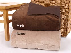 Reversible Micro-plush Faux Fur Down Throw