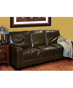 Aspen Dark Brown Leather Sofa