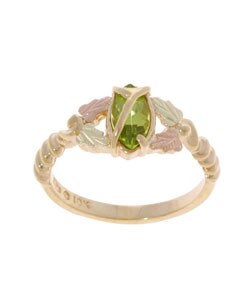 Black Hills Gold and Peridot Ring