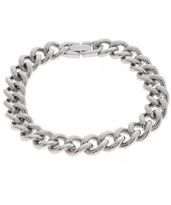 Stainless Steel 11 mm Curb Chain Bracelet