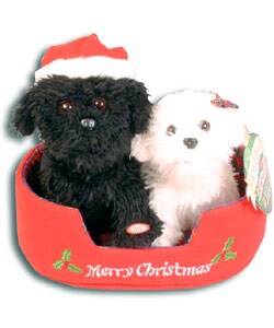 Singing Plush Christmas Dogs