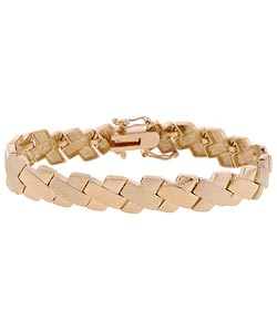 18-kt. Gold over Silver  X-link Bracelet