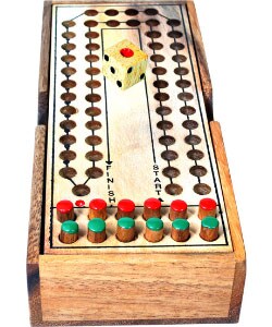 Handcrafted Wood Racing Horse Game