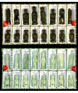 Hand-carved Jade Chess Set