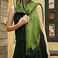 Silk 'Green Mint Supreme' Scarf (Thailand)