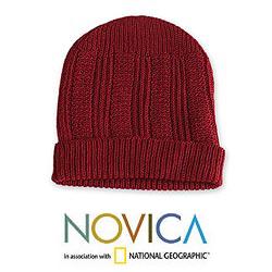 Alpaca Wool 'Scarlet Glam' Hat (Peru)