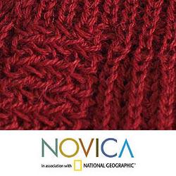 Alpaca Wool 'Scarlet Glam' Hat (Peru)