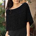 Alpaca Wool 'Black Petals' Poncho (Peru)