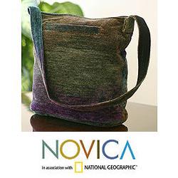 Bamboo Chenille 'Magic Forest' Medium Shoulder Bag (Guatemala)
