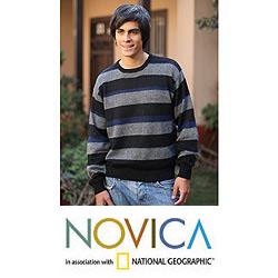 Men's Alpaca Wool 'Casual Classic' Crew Sweater (Peru)