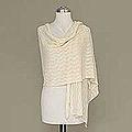 Alpaca Wool 'Natural Zigzag' Shawl (Peru)