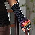 Alpaca Wool 'Andean Twilight' Fingerless Mitt Gloves (Peru)