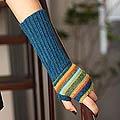 Alpaca Wool 'Andean Sunrise' Fingerless Mitt Gloves (Peru)