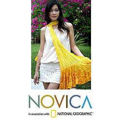 Rayon 'Lemon Ruffles' Scarf (Thailand)