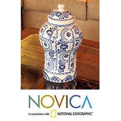 Handcrafted Ceramic 'Path to Puebla' Jar (Mexico)