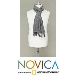 Men's Alpaca 'Huascaran Night' Scarf (Peru)